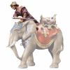 Picture of Sitting elephant driver Ulrich Nativity 12 cm (4,7 inch) traditional wood