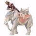 Picture of Sitting elephant driver cm 12 (4,7 inch) hand painted Ulrich Nativity Scene Val Gardena wooden Statue baroque style