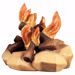 Picture of Fire cm 12 (4,7 inch) hand painted Ulrich Nativity Scene Val Gardena wooden Statue baroque style