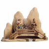 Immagine di Fuga in Egitto con Ponte 5 pezzi Presepe Ulrich 12 cm tradizionale legno