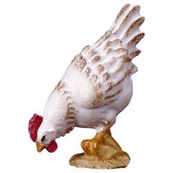 Picture of Picking hen cm 12 (4,7 inch) hand painted Ulrich Nativity Scene Val Gardena wooden Statue baroque style