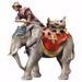Picture of Elephant Group with juwels saddle 3 Pieces cm 12 (4,7 inch) hand painted Ulrich Nativity Scene Val Gardena wooden Statues baroque style