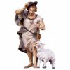 Immagine di Pastore con bastone e pecora Presepe Ulrich 12 cm tradizionale legno