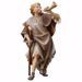 Imagen de Pastor con Cuerno cm 12 (4,7 inch) Belén Ulrich pintado a mano Estatua artesanal de madera Val Gardena estilo barroco