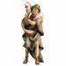 Imagen de Pastor con Oveja en Hombros cm 12 (4,7 inch) Belén Ulrich pintado a mano Estatua artesanal de madera Val Gardena estilo barroco