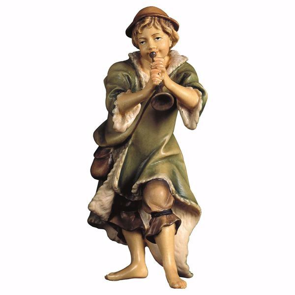 Imagen de Pastor con Trompeta Belén Ulrich 12 cm clásico madera artesanal