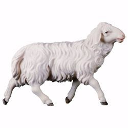 Picture of Sheep running cm 12 (4,7 inch) hand painted Ulrich Nativity Scene Val Gardena wooden Statue baroque style