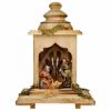 Picture of Ulrich wooden Italian Nativity set 5 pieces with Light 12 cm (4,7 inch) indoor