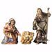 Picture of Holy Family 4 pieces cm 12 (4,7 inch) hand painted Ulrich Nativity Scene Val Gardena wooden Statues baroque style