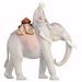 Imagen de Sillín Joyas para Elefante de pie cm 12 (4,7 inch) Belén Cometa pintado a mano Estatua artesanal de madera Val Gardena estilo Árabe tradicional