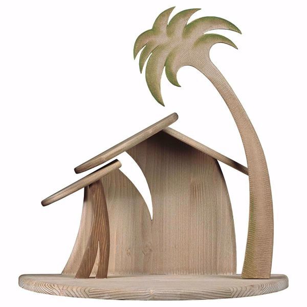 Immagine di Capanna stilizzata Presepe Cometa 12 cm legno