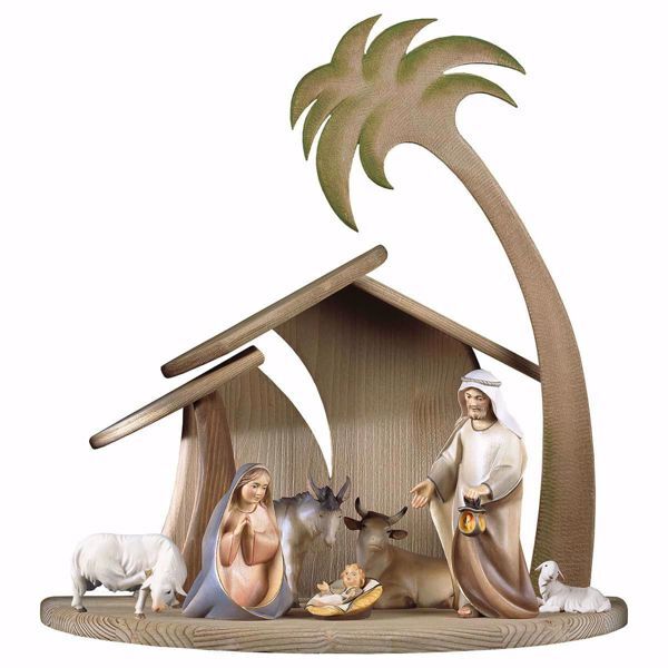 Picture of Comet hand painted Italian Nativity set 9 pieces 12 cm (4,7 inch)