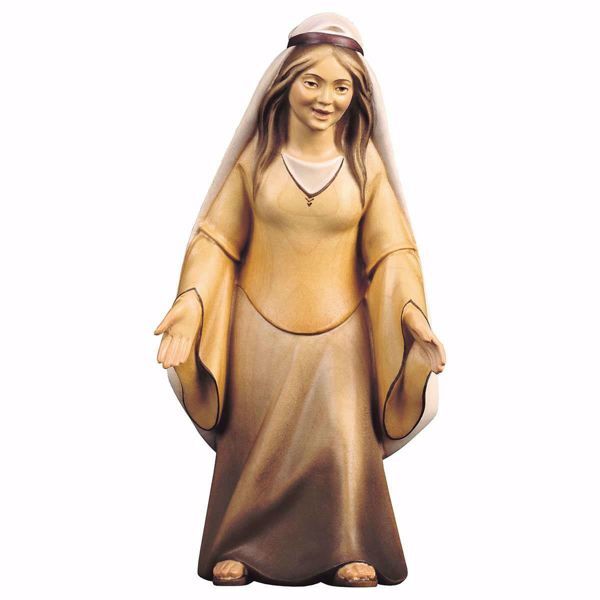 Picture of Peasant Woman watching Comet Nativity 16 cm (6,3 inch) arabic oil painted wood