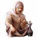 Picture of Sitting Shepherd with pipe cm 16 (6,3 inch) hand painted Comet Nativity Scene Val Gardena wooden Statue traditional Arabic style