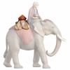 Imagen de Sillín Joyas para Elefante de pie Belén Cometa 16 cm árabe madera pintado al óleo