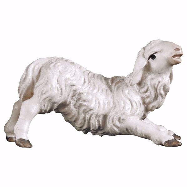 Immagine di Agnello inginocchiato Presepe Ulrich 15 cm tradizionale legno
