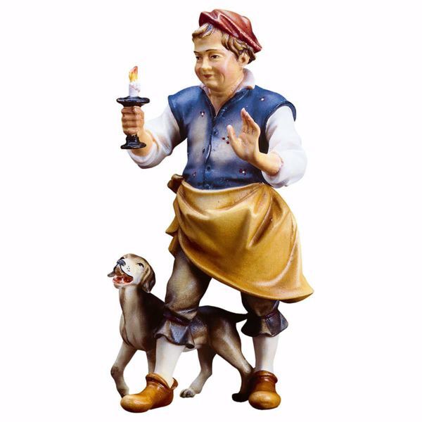 Immagine di Oste con cane Presepe Ulrich 15 cm tradizionale legno