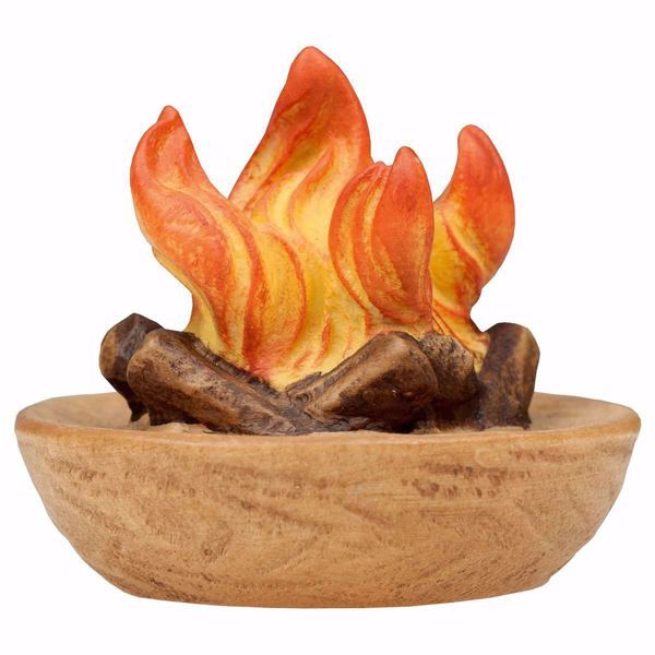 Picture of Fire cm 25 (9,8 inch) hand painted Comet Nativity Scene Val Gardena wooden Statue traditional Arabic style