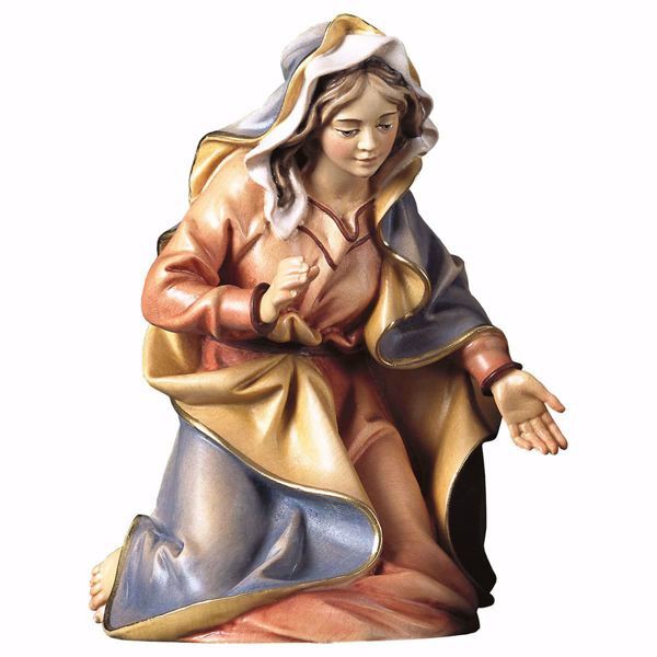 Immagine di Madonna / Maria cm 50 (19,7 inch) Presepe Ulrich dipinto a mano Statua artigianale in legno Val Gardena stile barocco