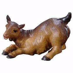 Picture of Little Goat cm 23 (9,1 inch) hand painted Ulrich Nativity Scene Val Gardena wooden Statue baroque style