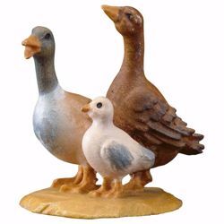 Picture of Group of ducks cm 23 (9,1 inch) hand painted Ulrich Nativity Scene Val Gardena wooden Statue baroque style
