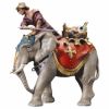 Immagine di Elefante con sella gioielli 3 pezzi Presepe Ulrich 23 cm legno fatto a mano
