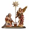 Picture of Annunciation on pedestal 5 pcs Ulrich Nativity 10 cm (3,9 inch) traditional oil painted wood