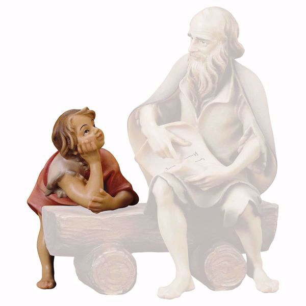 Picture of Boy listening Ulrich Nativity 8 cm (3,1 inch) traditional wood
