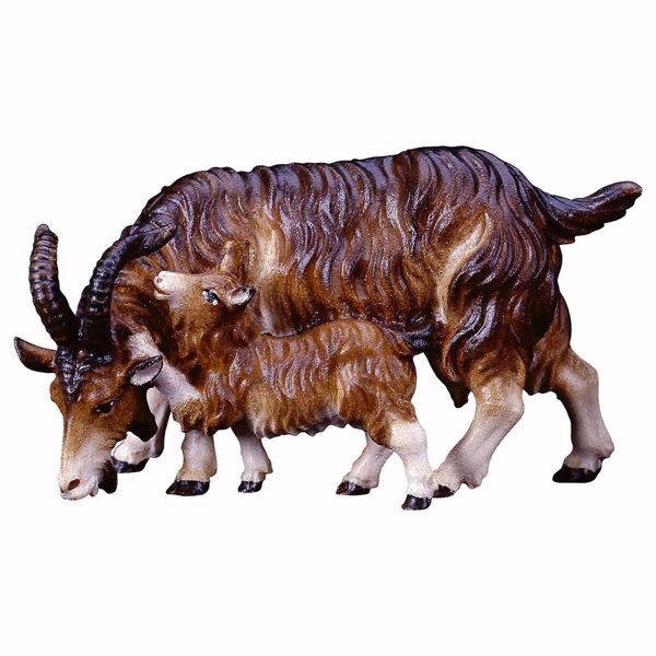 Picture of Goat and little Goat Ulrich Nativity 8 cm (3,1 inch) traditional wood