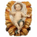 Immagine di Gesù Bambino in Culla 2 Pezzi cm 8 (3,1 inch) Presepe Ulrich dipinto a mano Statue artigianali in legno Val Gardena stile barocco