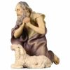 Picture of Kneeling Herder with Sheep Ulrich Nativity 8 cm (3,1 inch) traditional wood