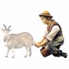 Picture of Shepherd milking Ulrich Nativity 8 cm (3,1 inch) traditional wood