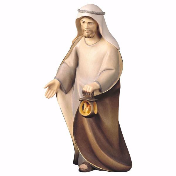 Immagine di San Giuseppe cm 50 (19,7 inch) Presepe Cometa dipinto a mano Statua artigianale in legno Val Gardena stile Arabo tradizionale