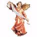 Picture of Red Glory Angel cm 10 (3,9 inch) hand painted Ulrich Nativity Scene Val Gardena wooden Statue baroque style