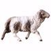 Picture of Sheep running cm 10 (3,9 inch) hand painted Ulrich Nativity Scene Val Gardena wooden Statue baroque style