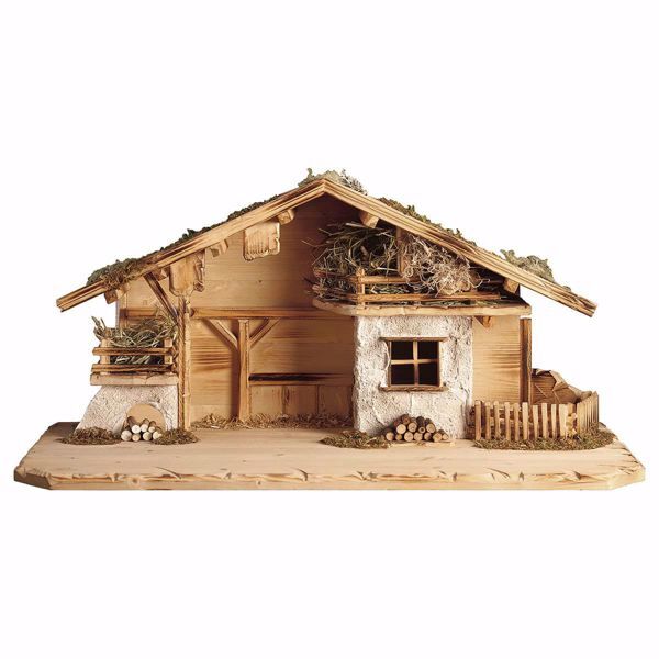 Picture of Hand made Edelweiss Stable for Ulrich Nativity 10 cm (3,9 inch) wood