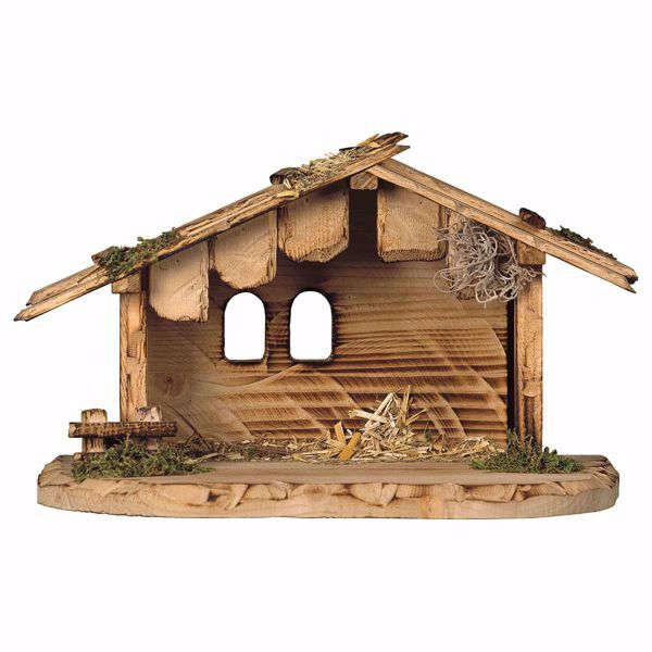 Picture of Dolomiti Stable cm 12 (4,7 inch) for Ulrich Nativity Scene in Val Gardena wood