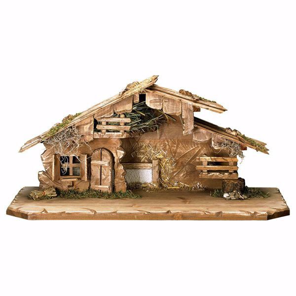 Immagine di Capanna Sudtirolo grande Presepe Ulrich 15 cm legno