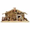 Picture of Ulrich wooden Nativity set 18 pieces 15 cm (5,9 inch) Made in Italy