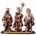 Imagen de Grupo Niños Cantores y Pedestal 4 Piezas cm 15 (5,9 inch) Belén Ulrich pintado a mano Estatuas artesanales de madera Val Gardena estilo barroco