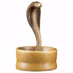Immagine di Serpente nel cesto cm 12 (4,7 inch) Presepe Cometa dipinto a mano Statua artigianale in legno Val Gardena stile Arabo tradizionale