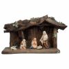 Immagine di Presepe di Natale completo Cometa 8 pezzi 12 cm artigianale legno