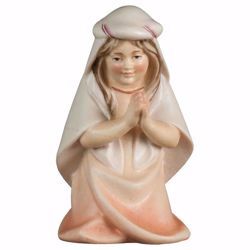 Picture of Kneeling Girl that prays cm 16 (6,3 inch) hand painted Comet Nativity Scene Val Gardena wooden Statue traditional Arabic style