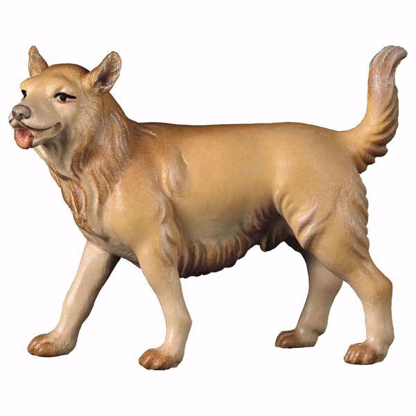 Imagen de Perro de Pastor Belén Cometa 16 cm árabe madera pintado al óleo