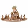 Picture of Large indoor Comet Nativity set 22 pcs 25 cm (9,8 inch) wood carved