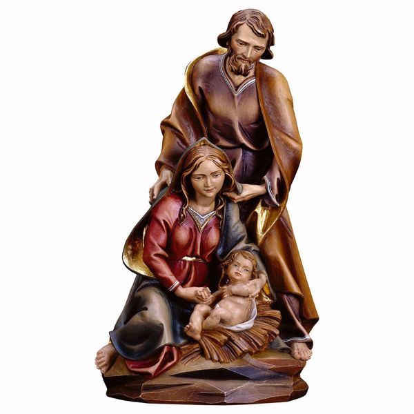 Picture of Baroque one piece Nativity scene 17 cm (6,7 inch) wood