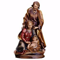 Picture of Baroque Nativity Scene cm 4,5 (1,8 inch) wooden block Crib classic style Holy Family painted with oil colours Val Gardena