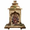 Immagine di Natività Presepe Barocca con Capanna Lanterna e luce 12 cm legno