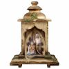 Immagine di Natività Presepe Cometa 3 pezzi con Capanna Lanterna e luce 12 cm legno