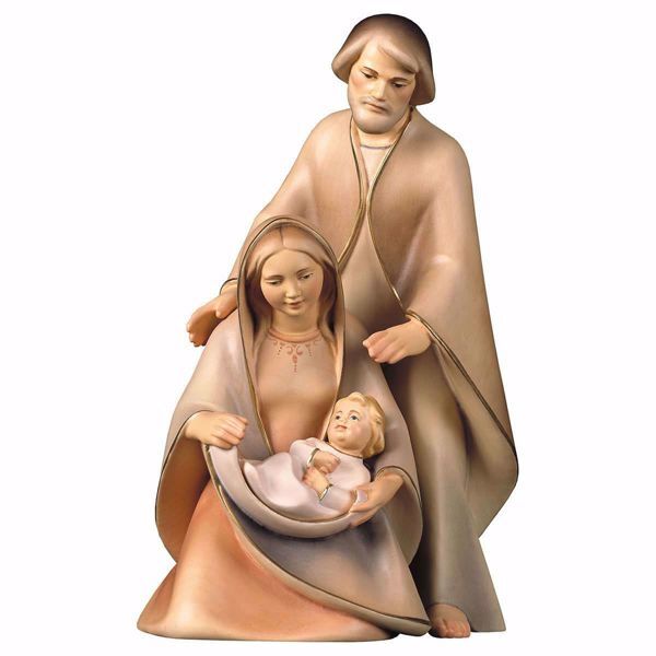Picture of Hope Nativity Scene Set 3 Pieces cm 10 (3,9 inch) wooden block Crib modern style Holy Family painted with oil colours Val Gardena